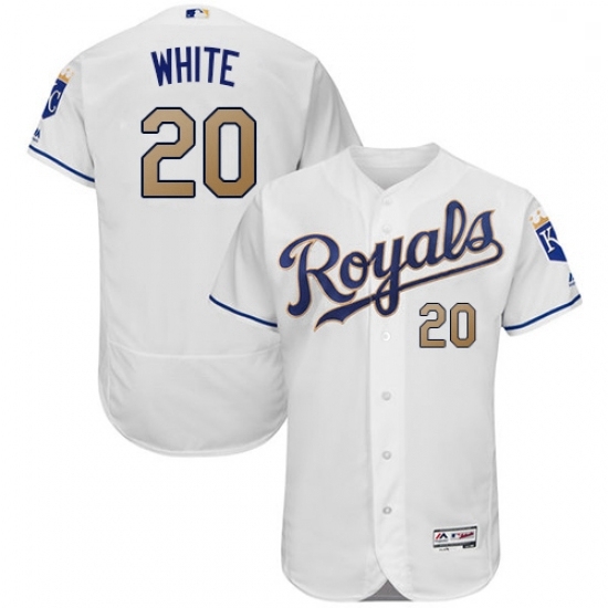 Mens Majestic Kansas City Royals 20 Frank White White Home Flex Base Authentic MLB Jersey Mens Majestic Kansas City Royals 20 Frank White White Home Flex Base Authentic MLB Jersey