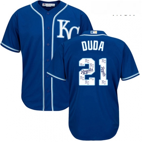 Mens Majestic Kansas City Royals 21 Lucas Duda Blue Authentic Blue Team Logo Fashion Cool Base MLB Jersey Mens Majestic Kansas City Royals 21 Lucas Duda Blue Authentic Blue Team Logo Fashion Cool Base MLB Jersey