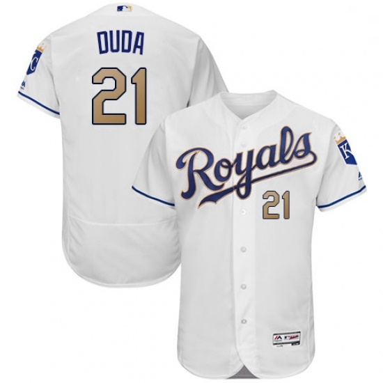 Mens Majestic Kansas City Royals 21 Lucas Duda White Flexbase Authentic Collection MLB Jersey Mens Majestic Kansas City Royals 21 Lucas Duda White Flexbase Authentic Collection MLB Jersey