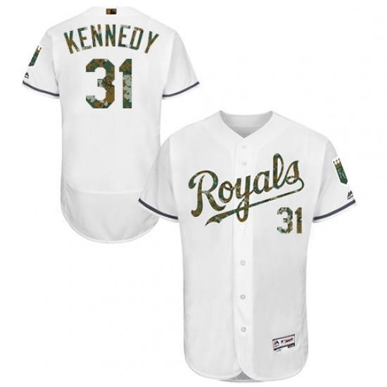 Mens Majestic Kansas City Royals 31 Ian Kennedy Authentic White 2016 Memorial Day Fashion Flex Base Jersey Mens Majestic Kansas City Royals 31 Ian Kennedy Authentic White 2016 Memorial Day Fashion Flex Base Jersey
