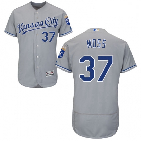 Mens Majestic Kansas City Royals 37 Brandon Moss Grey Flexbase Authentic Collection MLB Jersey Mens Majestic Kansas City Royals 37 Brandon Moss Grey Flexbase Authentic Collection MLB Jersey