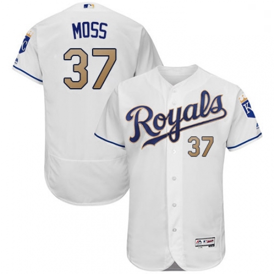 Mens Majestic Kansas City Royals 37 Brandon Moss White Flexbase Authentic Collection MLB Jersey Mens Majestic Kansas City Royals 37 Brandon Moss White Flexbase Authentic Collection MLB Jersey