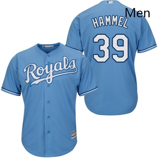 Mens Majestic Kansas City Royals 39 Jason Hammel Replica Light Blue Alternate 1 Cool Base MLB Jersey Mens Majestic Kansas City Royals 39 Jason Hammel Replica Light Blue Alternate 1 Cool Base MLB Jersey