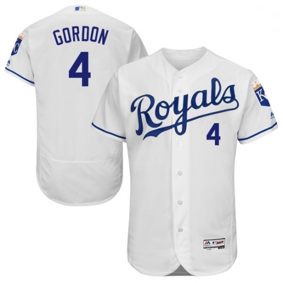 Mens Majestic Kansas City Royals 4 Alex Gordon White Flexbase Authentic Collection MLB Jersey Mens Majestic Kansas City Royals 4 Alex Gordon White Flexbase Authentic Collection MLB Jersey