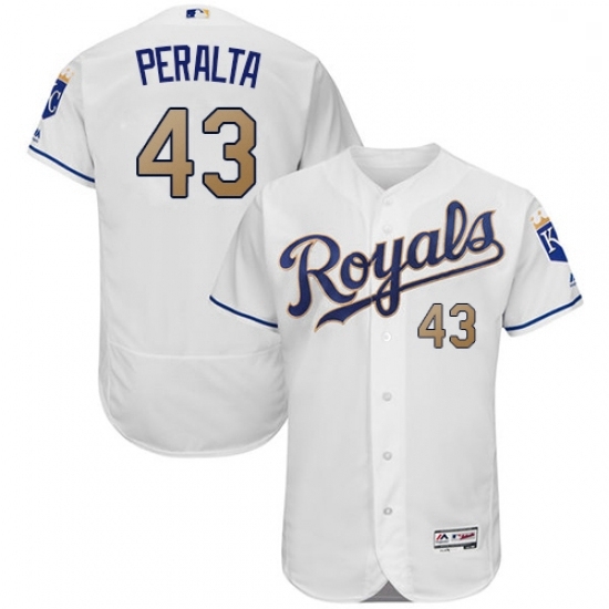 Mens Majestic Kansas City Royals 43 Wily Peralta White Flexbase Authentic Collection MLB Jersey Mens Majestic Kansas City Royals 43 Wily Peralta White Flexbase Authentic Collection MLB Jersey