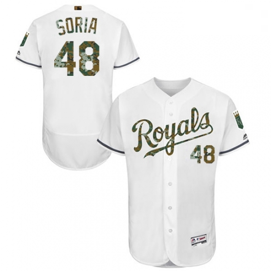 Mens Majestic Kansas City Royals 48 Joakim Soria Authentic White 2016 Memorial Day Fashion Flex Base Jersey Mens Majestic Kansas City Royals 48 Joakim Soria Authentic White 2016 Memorial Day Fashion Flex Base Jersey