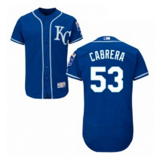 Mens Majestic Kansas City Royals 53 Melky Cabrera Blue Flexbase Authentic Collection MLB Jersey Mens Majestic Kansas City Royals 53 Melky Cabrera Blue Flexbase Authentic Collection MLB Jersey