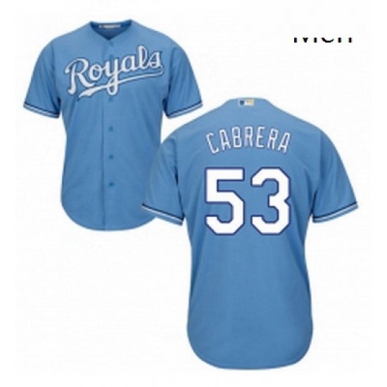 Mens Majestic Kansas City Royals 53 Melky Cabrera Replica Light Blue Alternate 1 Cool Base MLB Jersey Mens Majestic Kansas City Royals 53 Melky Cabrera Replica Light Blue Alternate 1 Cool Base MLB Jersey