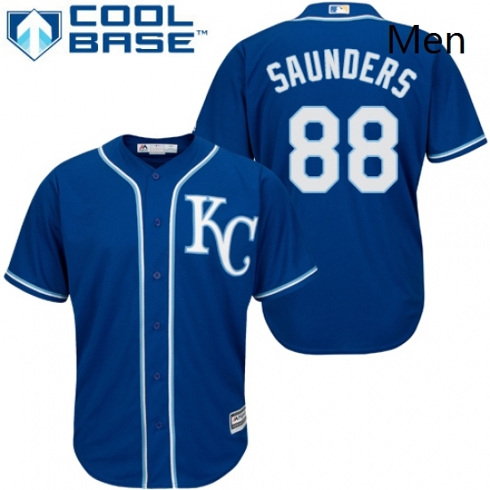 Mens Majestic Kansas City Royals 88 Michael Saunders Replica Blue Alternate 2 Cool Base MLB Jersey Mens Majestic Kansas City Royals 88 Michael Saunders Replica Blue Alternate 2 Cool Base MLB Jersey