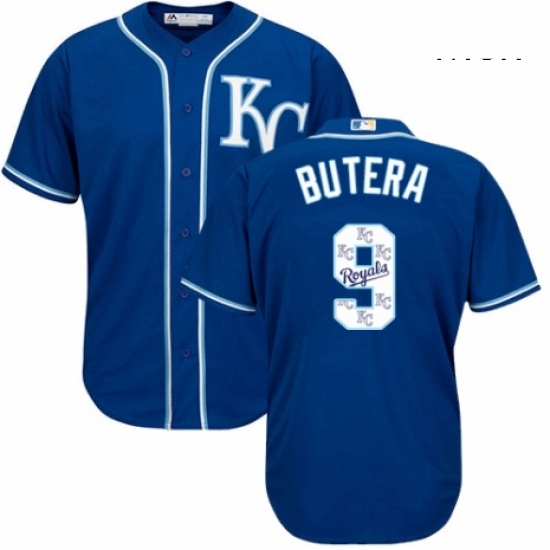 Mens Majestic Kansas City Royals 9 Drew Butera Blue Authentic Blue Team Logo Fashion Cool Base MLB Jersey Mens Majestic Kansas City Royals 9 Drew Butera Blue Authentic Blue Team Logo Fashion Cool Base MLB Jersey