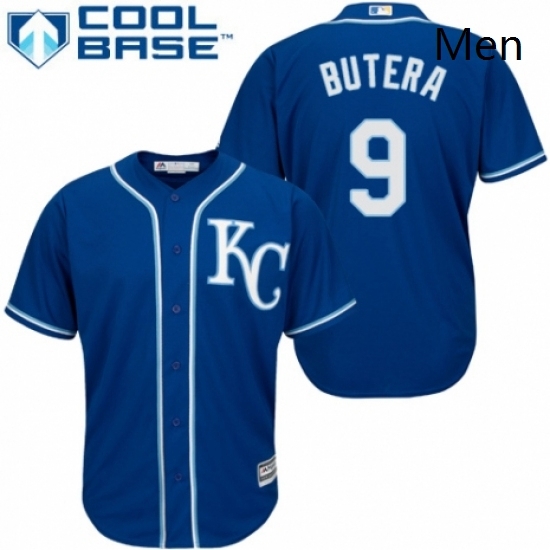 Mens Majestic Kansas City Royals 9 Drew Butera Replica Blue Alternate 2 Cool Base MLB Jersey Mens Majestic Kansas City Royals 9 Drew Butera Replica Blue Alternate 2 Cool Base MLB Jersey