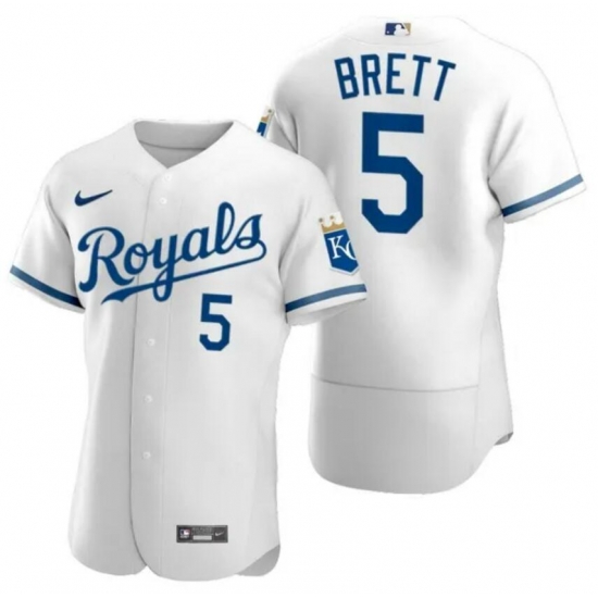 Men's Nike George Brett #5 Light Blue Kansas City Royals Flex Base White Jersey Men's Nike George Brett #5 Light Blue Kansas City Royals Flex Base White Jersey