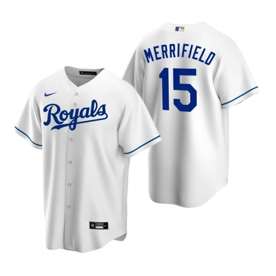 Mens Nike Kansas City Royals 15 Whit Merrifield White Home Stitched Baseball Jersey Mens Nike Kansas City Royals 15 Whit Merrifield White Home Stitched Baseball Jersey
