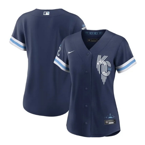 Women Kansas City Royals Blank 2022 Navy City Connect Cool Base Stitched Jersey