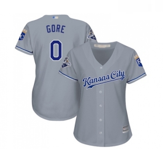 Womens Kansas City Royals 0 Terrance Gore Replica Grey Road Cool Base Baseball Jersey Womens Kansas City Royals 0 Terrance Gore Replica Grey Road Cool Base Baseball Jersey
