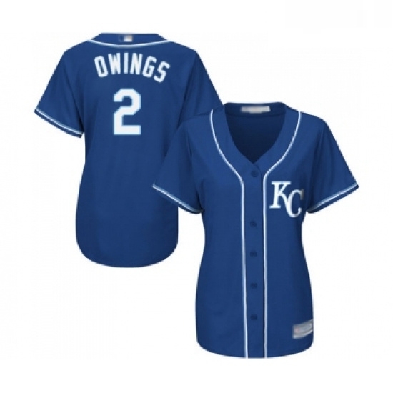 Womens Kansas City Royals 2 Chris Owings Replica Blue Alternate 2 Cool Base Baseball Jersey Womens Kansas City Royals 2 Chris Owings Replica Blue Alternate 2 Cool Base Baseball Jersey