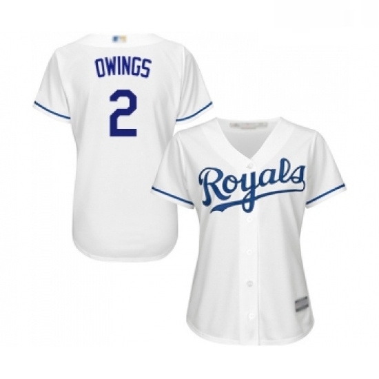 Womens Kansas City Royals 2 Chris Owings Replica White Home Cool Base Baseball Jersey Womens Kansas City Royals 2 Chris Owings Replica White Home Cool Base Baseball Jersey