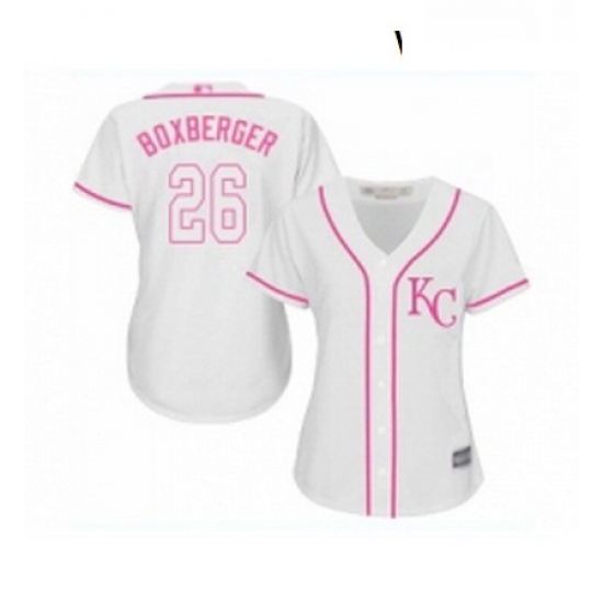 Womens Kansas City Royals 26 Brad Boxberger Replica White Fashion Cool Base Baseball Jersey Womens Kansas City Royals 26 Brad Boxberger Replica White Fashion Cool Base Baseball Jersey