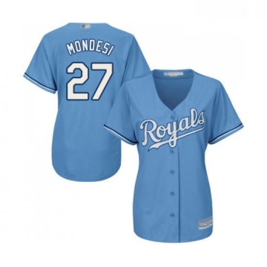 Womens Kansas City Royals 27 Raul Mondesi Replica Light Blue Alternate 1 Cool Base Baseball Jersey Womens Kansas City Royals 27 Raul Mondesi Replica Light Blue Alternate 1 Cool Base Baseball Jersey