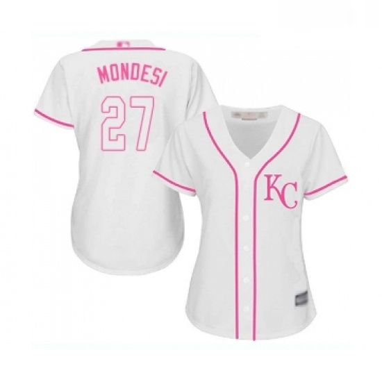 Womens Kansas City Royals 27 Raul Mondesi Replica White Fashion Cool Base Baseball Jersey Womens Kansas City Royals 27 Raul Mondesi Replica White Fashion Cool Base Baseball Jersey