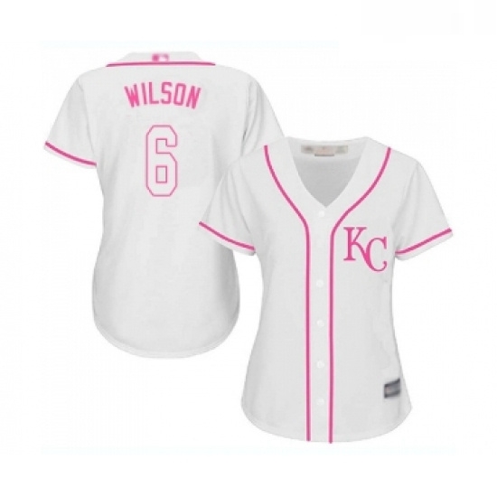 Womens Kansas City Royals 6 Willie Wilson Replica White Fashion Cool Base Baseball Jersey Womens Kansas City Royals 6 Willie Wilson Replica White Fashion Cool Base Baseball Jersey