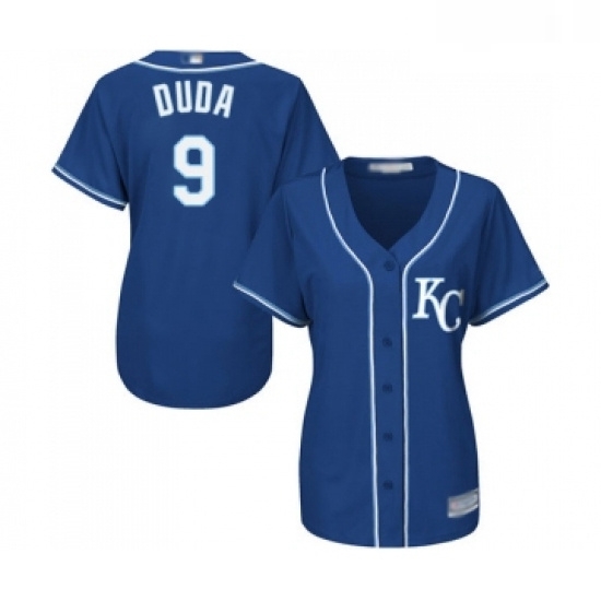 Womens Kansas City Royals 9 Lucas Duda Replica Blue Alternate 2 Cool Base Baseball Jersey Womens Kansas City Royals 9 Lucas Duda Replica Blue Alternate 2 Cool Base Baseball Jersey