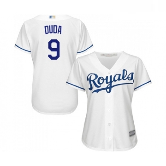 Womens Kansas City Royals 9 Lucas Duda Replica White Home Cool Base Baseball Jersey Womens Kansas City Royals 9 Lucas Duda Replica White Home Cool Base Baseball Jersey