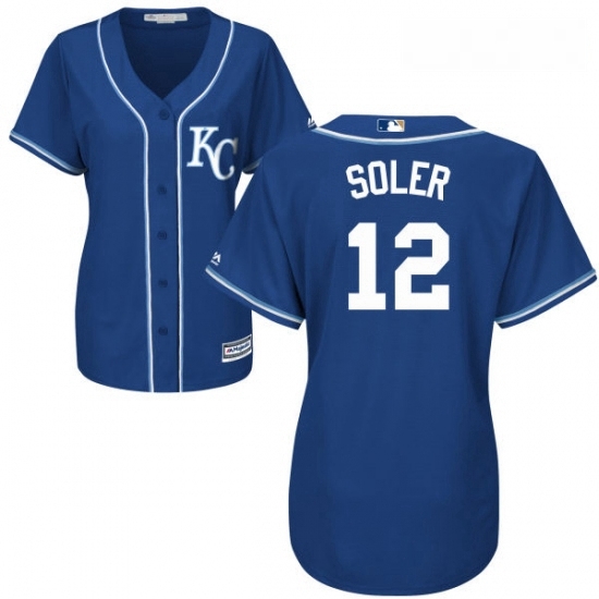 Womens Majestic Kansas City Royals 12 Jorge Soler Authentic Blue Alternate 2 Cool Base MLB Jersey Womens Majestic Kansas City Royals 12 Jorge Soler Authentic Blue Alternate 2 Cool Base MLB Jersey
