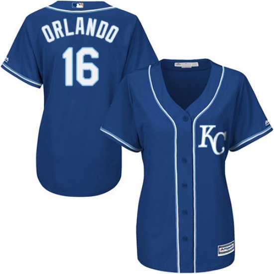 Womens Majestic Kansas City Royals 16 Paulo Orlando Authentic Blue Alternate 2 Cool Base MLB Jersey Womens Majestic Kansas City Royals 16 Paulo Orlando Authentic Blue Alternate 2 Cool Base MLB Jersey