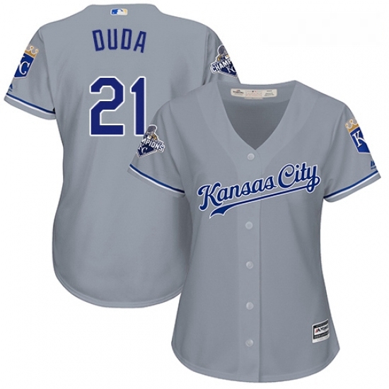Womens Majestic Kansas City Royals 21 Lucas Duda Authentic Grey Road Cool Base MLB Jersey Womens Majestic Kansas City Royals 21 Lucas Duda Authentic Grey Road Cool Base MLB Jersey