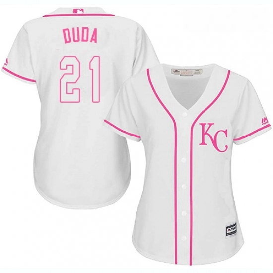 Womens Majestic Kansas City Royals 21 Lucas Duda Authentic White Fashion Cool Base MLB Jersey Womens Majestic Kansas City Royals 21 Lucas Duda Authentic White Fashion Cool Base MLB Jersey