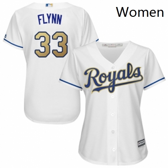 Womens Majestic Kansas City Royals 33 Brian Flynn Replica White Home Cool Base MLB Jersey Womens Majestic Kansas City Royals 33 Brian Flynn Replica White Home Cool Base MLB Jersey