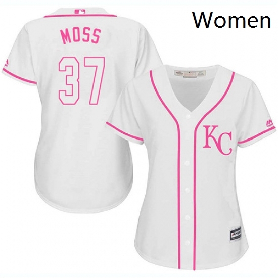 Womens Majestic Kansas City Royals 37 Brandon Moss Authentic White Fashion Cool Base MLB Jersey Womens Majestic Kansas City Royals 37 Brandon Moss Authentic White Fashion Cool Base MLB Jersey