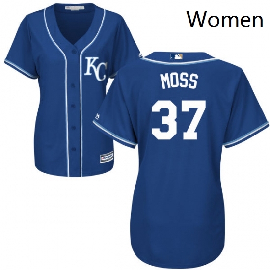 Womens Majestic Kansas City Royals 37 Brandon Moss Replica Blue Alternate 2 Cool Base MLB Jersey Womens Majestic Kansas City Royals 37 Brandon Moss Replica Blue Alternate 2 Cool Base MLB Jersey