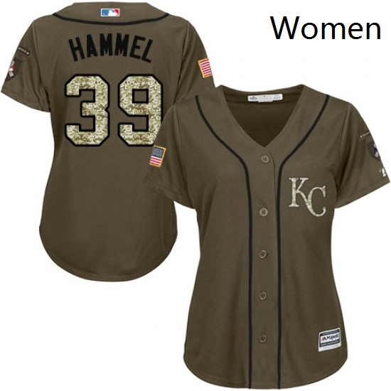 Womens Majestic Kansas City Royals 39 Jason Hammel Authentic Green Salute to Service MLB Jersey Womens Majestic Kansas City Royals 39 Jason Hammel Authentic Green Salute to Service MLB Jersey