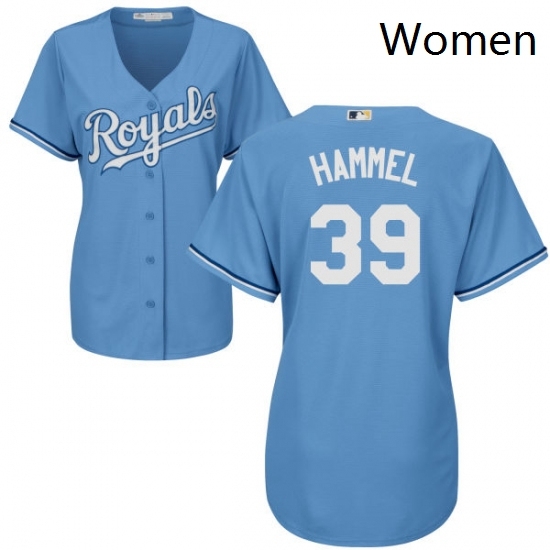 Womens Majestic Kansas City Royals 39 Jason Hammel Replica Light Blue Alternate 1 Cool Base MLB Jersey Womens Majestic Kansas City Royals 39 Jason Hammel Replica Light Blue Alternate 1 Cool Base MLB Jersey