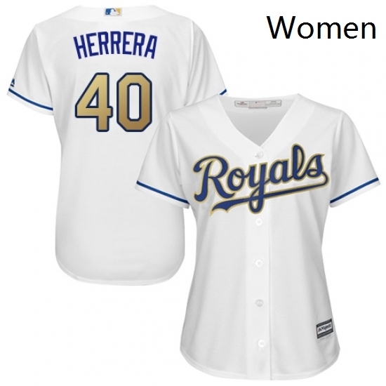 Womens Majestic Kansas City Royals 40 Kelvin Herrera Authentic White Home Cool Base MLB Jersey Womens Majestic Kansas City Royals 40 Kelvin Herrera Authentic White Home Cool Base MLB Jersey