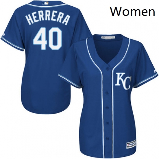 Womens Majestic Kansas City Royals 40 Kelvin Herrera Replica Blue Alternate 2 Cool Base MLB Jersey Womens Majestic Kansas City Royals 40 Kelvin Herrera Replica Blue Alternate 2 Cool Base MLB Jersey