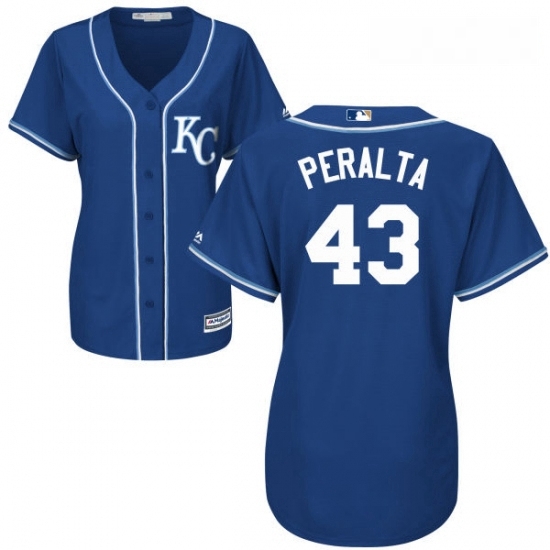 Womens Majestic Kansas City Royals 43 Wily Peralta Authentic Blue Alternate 2 Cool Base MLB Jersey Womens Majestic Kansas City Royals 43 Wily Peralta Authentic Blue Alternate 2 Cool Base MLB Jersey