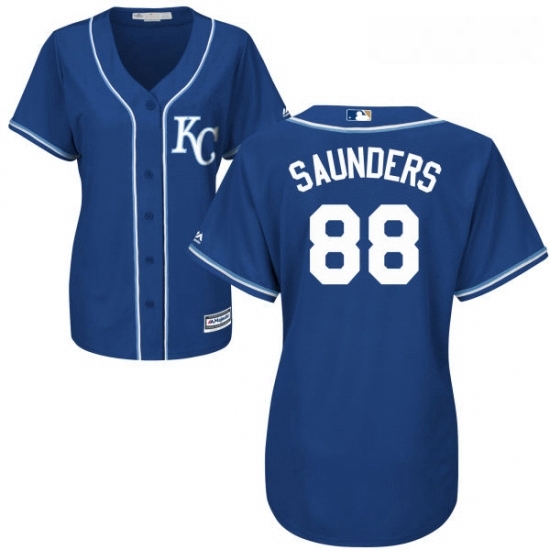 Womens Majestic Kansas City Royals 88 Michael Saunders Replica Blue Alternate 2 Cool Base MLB Jersey Womens Majestic Kansas City Royals 88 Michael Saunders Replica Blue Alternate 2 Cool Base MLB Jersey