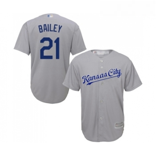 Youth Kansas City Royals 21 Homer Bailey Replica Grey Road Cool Base Baseball Jersey Youth Kansas City Royals 21 Homer Bailey Replica Grey Road Cool Base Baseball Jersey