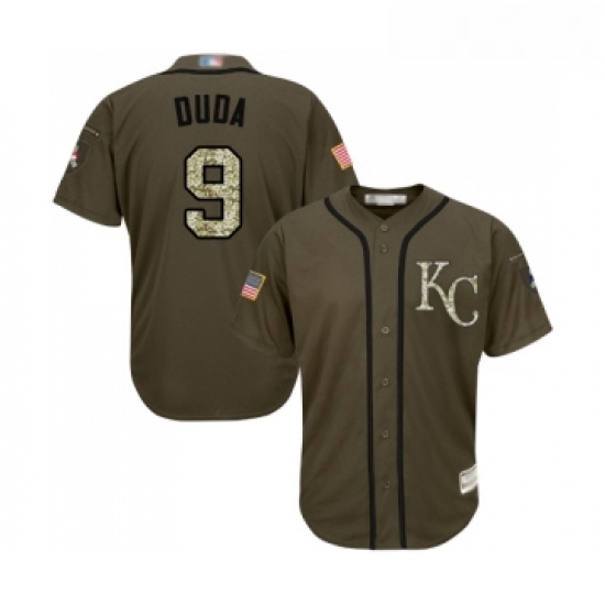Youth Kansas City Royals 9 Lucas Duda Authentic Green Salute to Service Baseball Jersey Youth Kansas City Royals 9 Lucas Duda Authentic Green Salute to Service Baseball Jersey