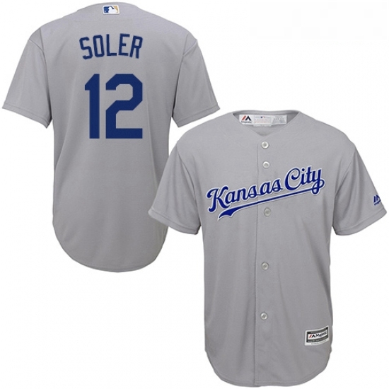 Youth Majestic Kansas City Royals 12 Jorge Soler Authentic Grey Road Cool Base MLB Jersey Youth Majestic Kansas City Royals 12 Jorge Soler Authentic Grey Road Cool Base MLB Jersey