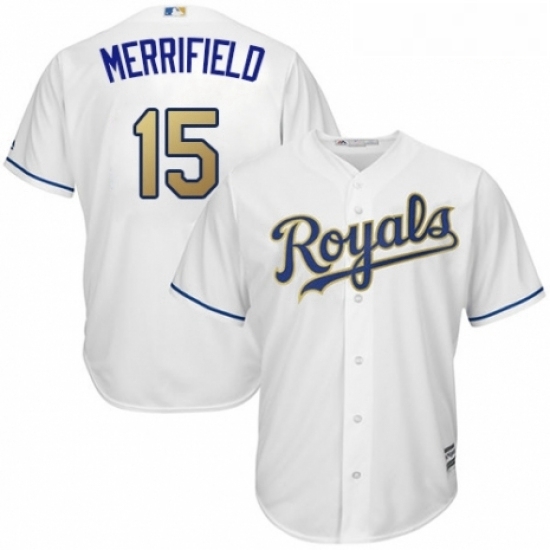 Youth Majestic Kansas City Royals 15 Whit Merrifield Authentic White Home Cool Base MLB Jersey Youth Majestic Kansas City Royals 15 Whit Merrifield Authentic White Home Cool Base MLB Jersey