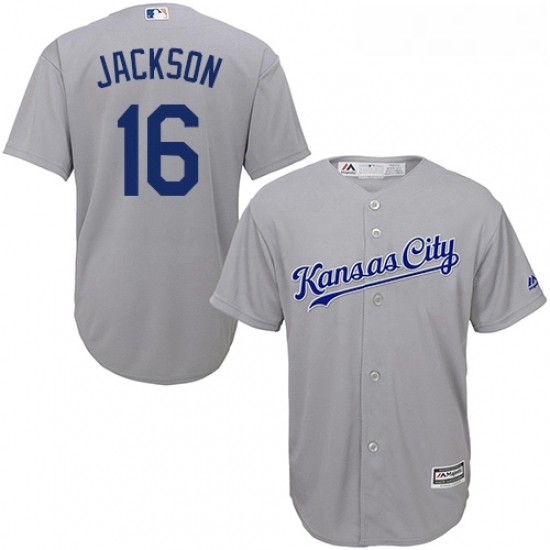 Youth Majestic Kansas City Royals 16 Bo Jackson Replica Grey Road Cool Base MLB Jersey Youth Majestic Kansas City Royals 16 Bo Jackson Replica Grey Road Cool Base MLB Jersey