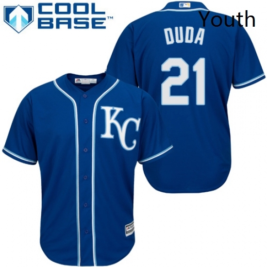 Youth Majestic Kansas City Royals 21 Lucas Duda Replica Blue Alternate 2 Cool Base MLB Jersey Youth Majestic Kansas City Royals 21 Lucas Duda Replica Blue Alternate 2 Cool Base MLB Jersey