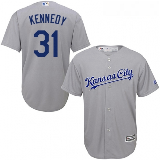 Youth Majestic Kansas City Royals 31 Ian Kennedy Replica Grey Road Cool Base MLB Jersey Youth Majestic Kansas City Royals 31 Ian Kennedy Replica Grey Road Cool Base MLB Jersey