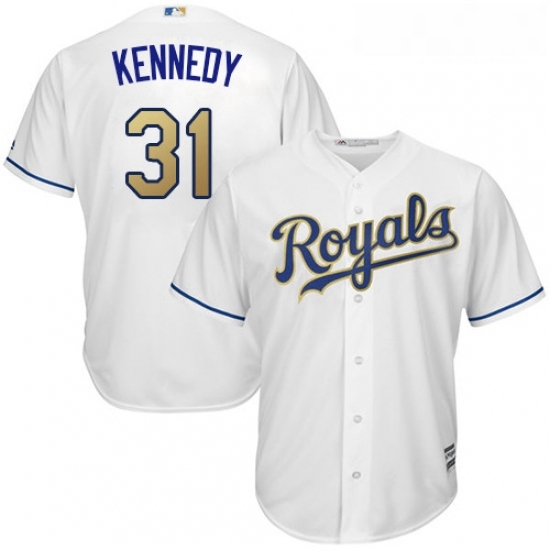 Youth Majestic Kansas City Royals 31 Ian Kennedy Replica White Home Cool Base MLB Jersey Youth Majestic Kansas City Royals 31 Ian Kennedy Replica White Home Cool Base MLB Jersey