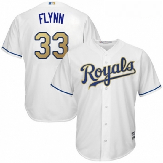 Youth Majestic Kansas City Royals 33 Brian Flynn Replica White Home Cool Base MLB Jersey Youth Majestic Kansas City Royals 33 Brian Flynn Replica White Home Cool Base MLB Jersey