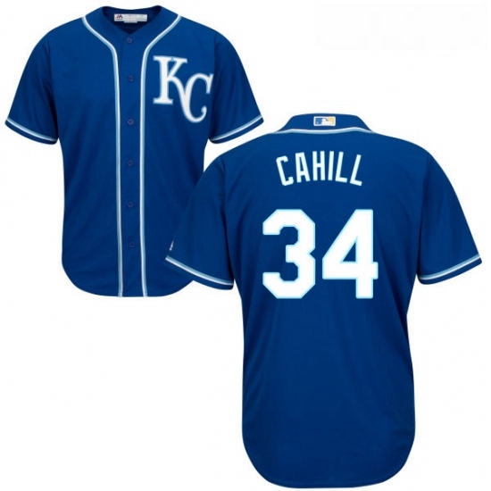 Youth Majestic Kansas City Royals 34 Trevor Cahill Authentic Blue Alternate 2 Cool Base MLB Jersey Youth Majestic Kansas City Royals 34 Trevor Cahill Authentic Blue Alternate 2 Cool Base MLB Jersey